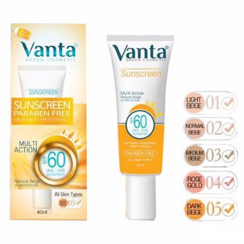 کرم ضد آفتاب spf60 ونتا با رنگ 04 (رز گلد)