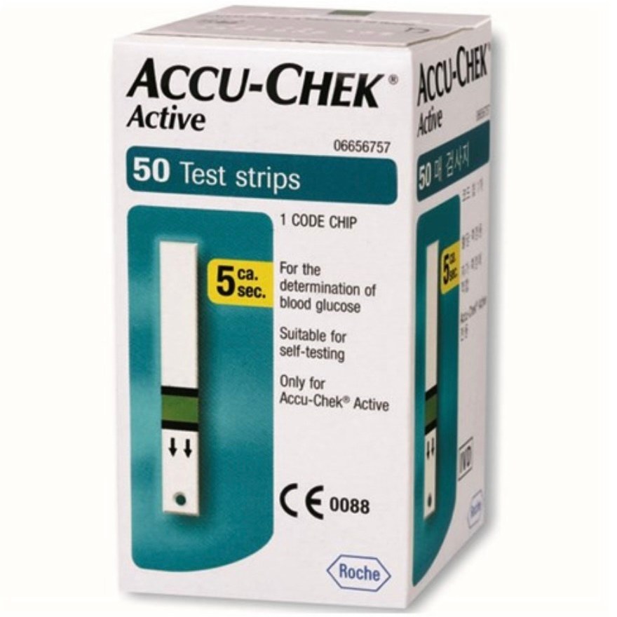 نوار تست قند خون اکیو چک مدل اکتیو ACCU CHEK active test strip